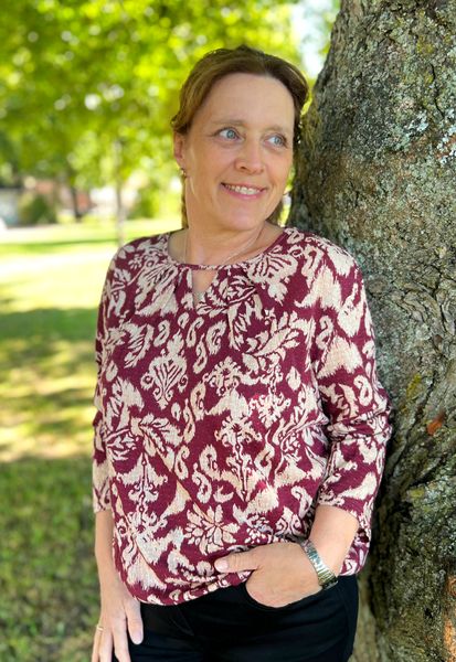 Hovedbilde Sissel topp ikat burgunder