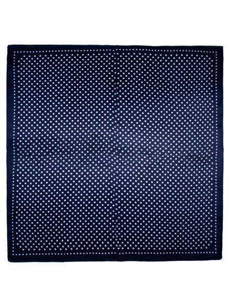 Hovedbilde Skjerf prikket blå silke