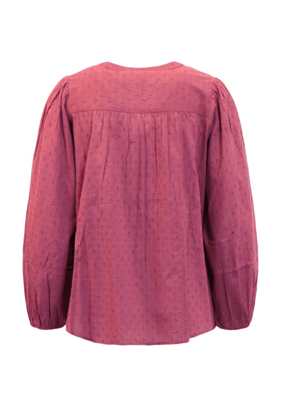 Petra bomullsbluse rouge