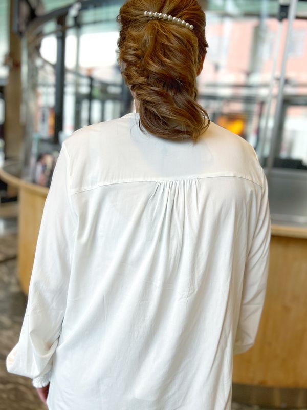 Sølvi bluse-topp broderi 