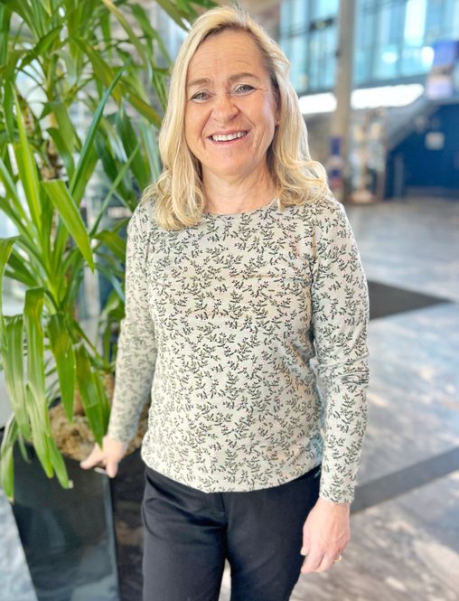 Hovedbilde Sara jersey-topp støv grønn
