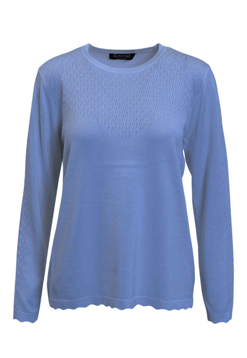 Helga genser blue melange 