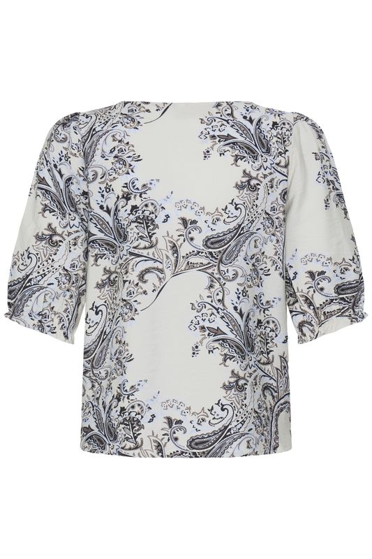 Irene bluse nordisk paisley blå