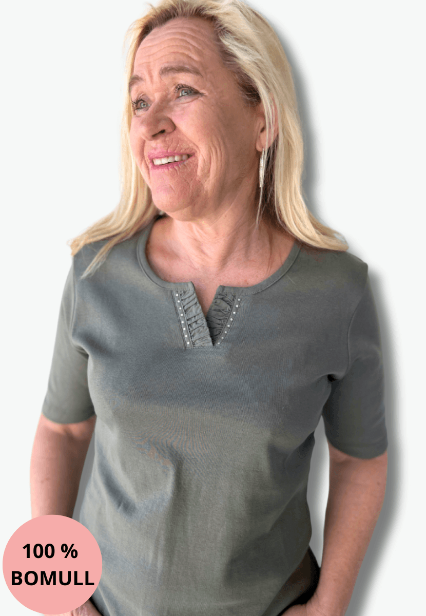 Inger t-shirt olivengrønn