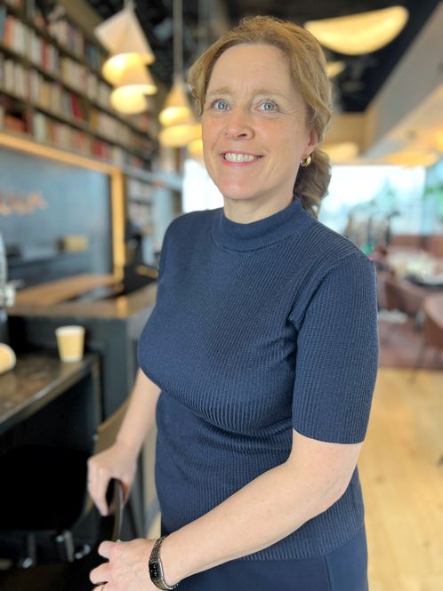 Hovedbilde Nina ribb-topp blå