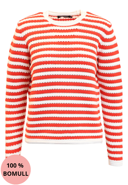 Hovedbilde Lisen bomullsgenser rød stripe