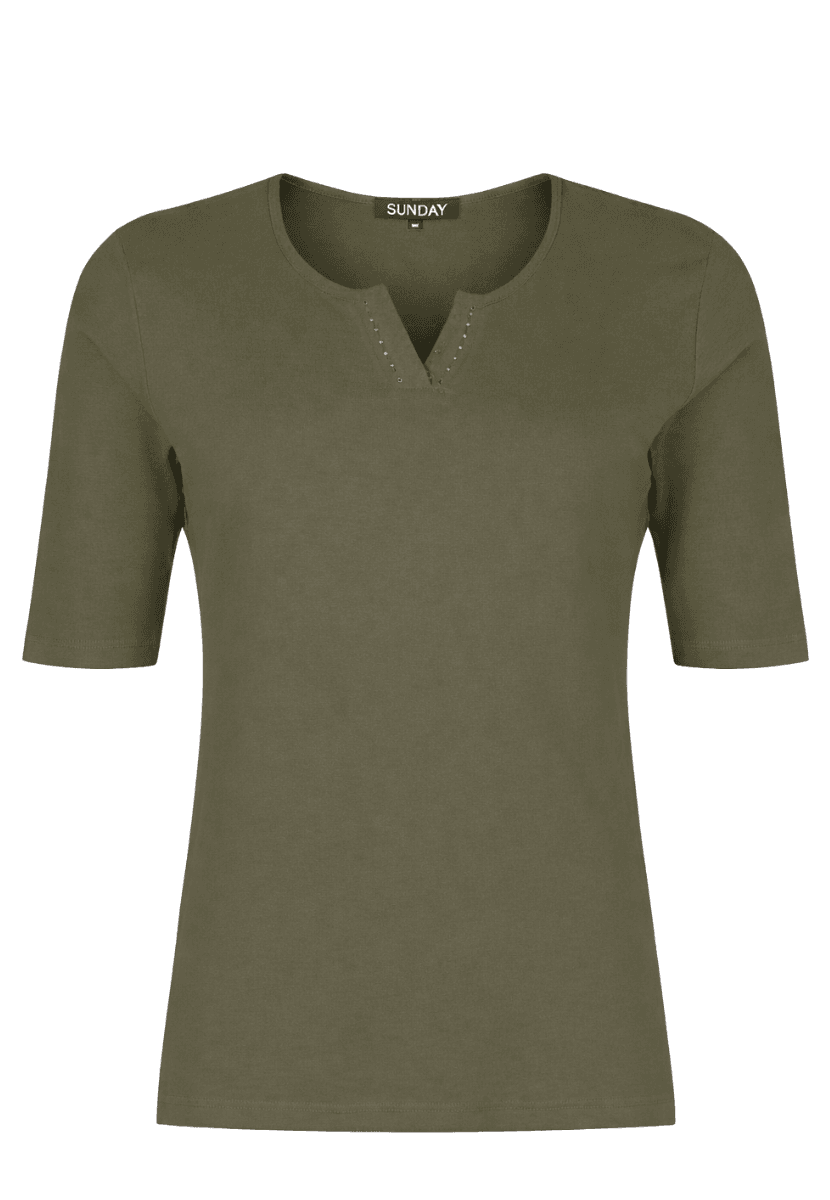 Inger t-shirt olivengrønn