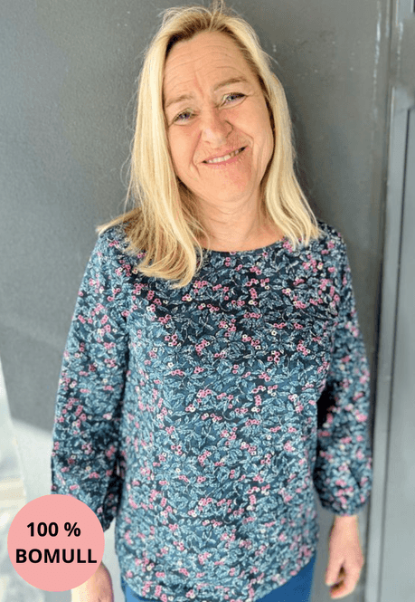 Hovedbilde Julie topp blå blomst