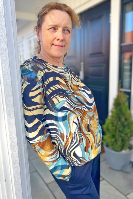 Hovedbilde Liv jersey topp mønstret