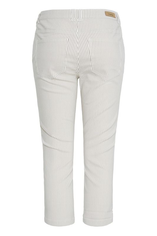 Irene capri beige stripe